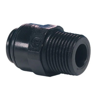 John Guest Black Acetal Male Connector 6mm Tube OD x 1/8" BSPT