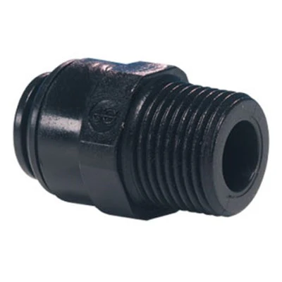 John Guest Black Acetal Male Connector 8mm Tube OD x 3/8" BSPT