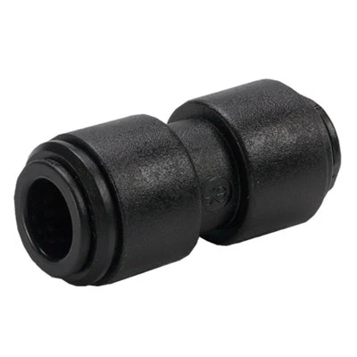 John Guest Black Acetal Reducing Union 12mm Tube OD x 8mm Tube OD