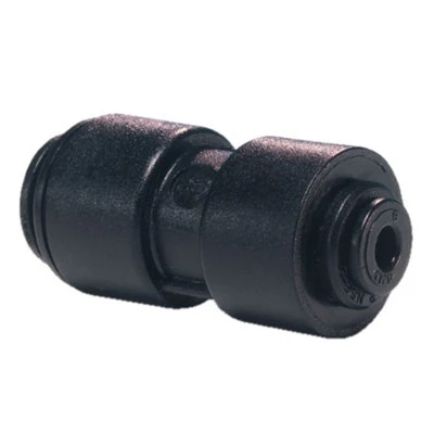 John Guest Black Acetal Reducing Union 8mm Tube OD x 6mm Tube OD