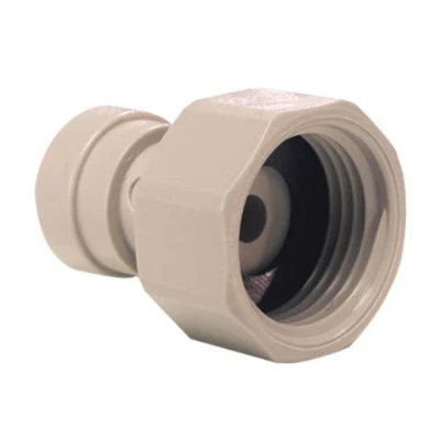 John Guest Gray Acetal Faucet Connector 1/4" Tube OD x 1/2" BSPP