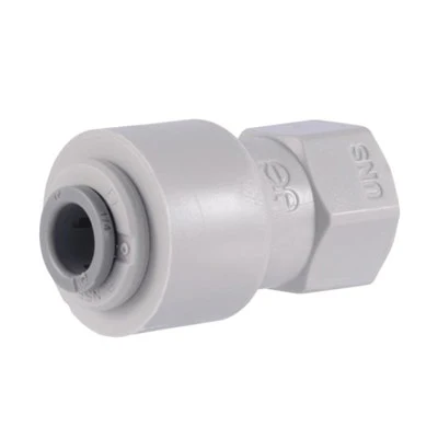 John Guest Gray Acetal Faucet Connector 1/4" Tube OD x 7/16-24 UNS