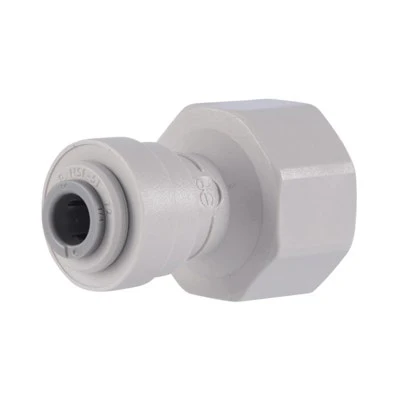 John Guest Gray Acetal Faucet Connector 3/8" Tube OD x 1/2" BSPP