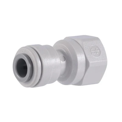 John Guest Gray Acetal Female Connector 1/4" Tube OD x 1/4" NPTF