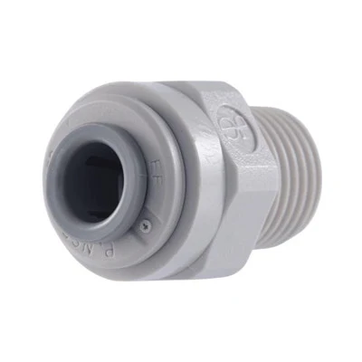 John Guest Gray Acetal Male Connector 3/8" Tube OD x 1/4" BSPT