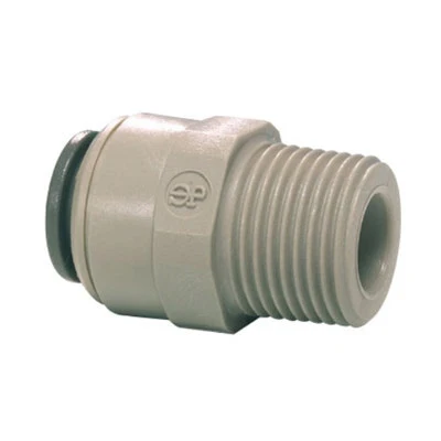 John Guest Gray Acetal Male Connector 5/16" Tube OD x 1/4" BSPT
