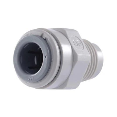 John Guest Gray Acetal MFL Connector 3/8" Tube OD x 1/4" MFL
