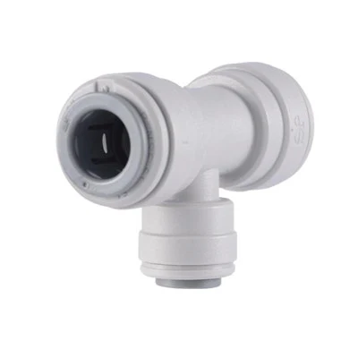 John Guest Gray Acetal Reducing Tee 3/8" Tube OD x 1/4" Tube OD Branch