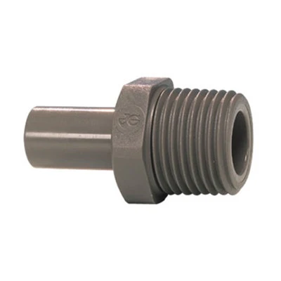 John Guest Gray Acetal Stem Adapter 1/2" Stem OD x 1/2" NPTF