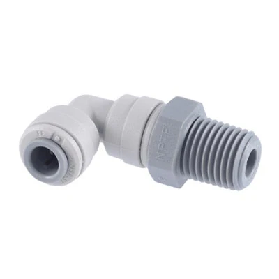 John Guest Gray Acetal Swivel Elbow 3/16" Tube OD x 1/8" NPTF