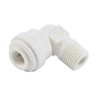 John Guest Polypropylene Fixed Elbow 3/8" Tube OD x 3/8" NPTF