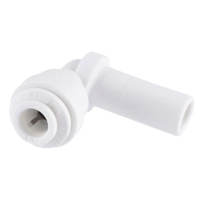 John Guest Polypropylene Plug In Elbow 1/4" Stem OD x 1/4" Tube OD
