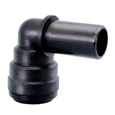John Guest Polypropylene Plug In Elbow 3/8" Stem OD x 3/8" Tube OD