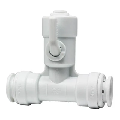 John Guest Angle Stop Valve - 3/8" Faucet Adapter White Acetal
