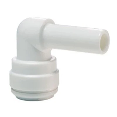 John Guest White Acetal Elbow 1/4" Stem OD x 1/4" Tube OD