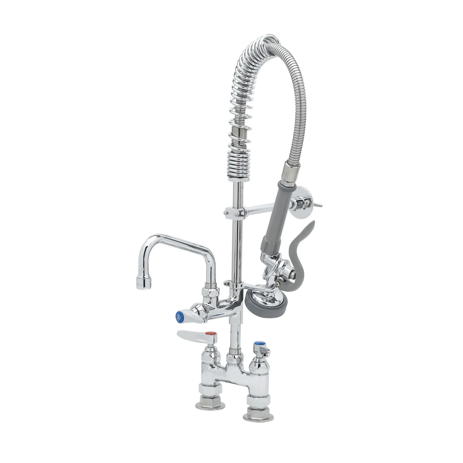 T&S Brass MPZ-4DLN-06 6" Swing Nozzle 4" Deck Mount Mini Pre-Rinse Unit - Lever Handles