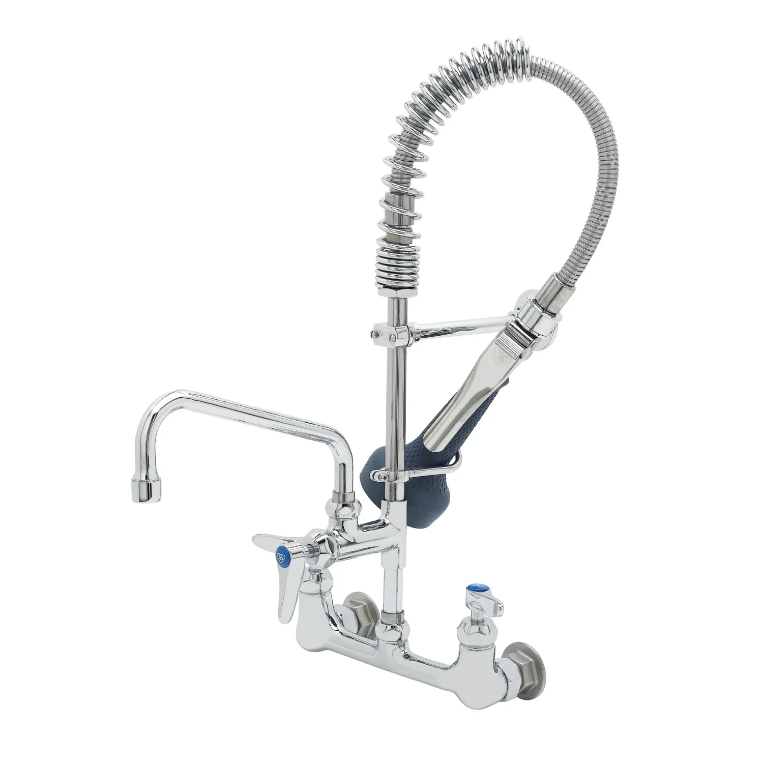 T&S Brass MPR-8WLN-08-CRS 8" Swing Nozzle 8" Wall Mount Mini Pre-Rinse - JeTSpray Valve & Cerama