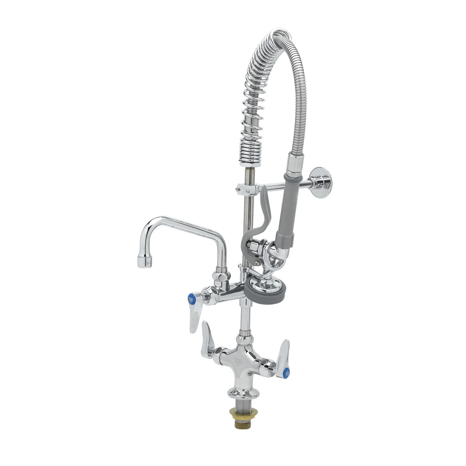 T&S Brass MPZ-2DLN-06-CR 6" Swing Nozzle Single Hole Deck Mount Mini Pre-Rinse - Cerama Cartridges & Lever Handles