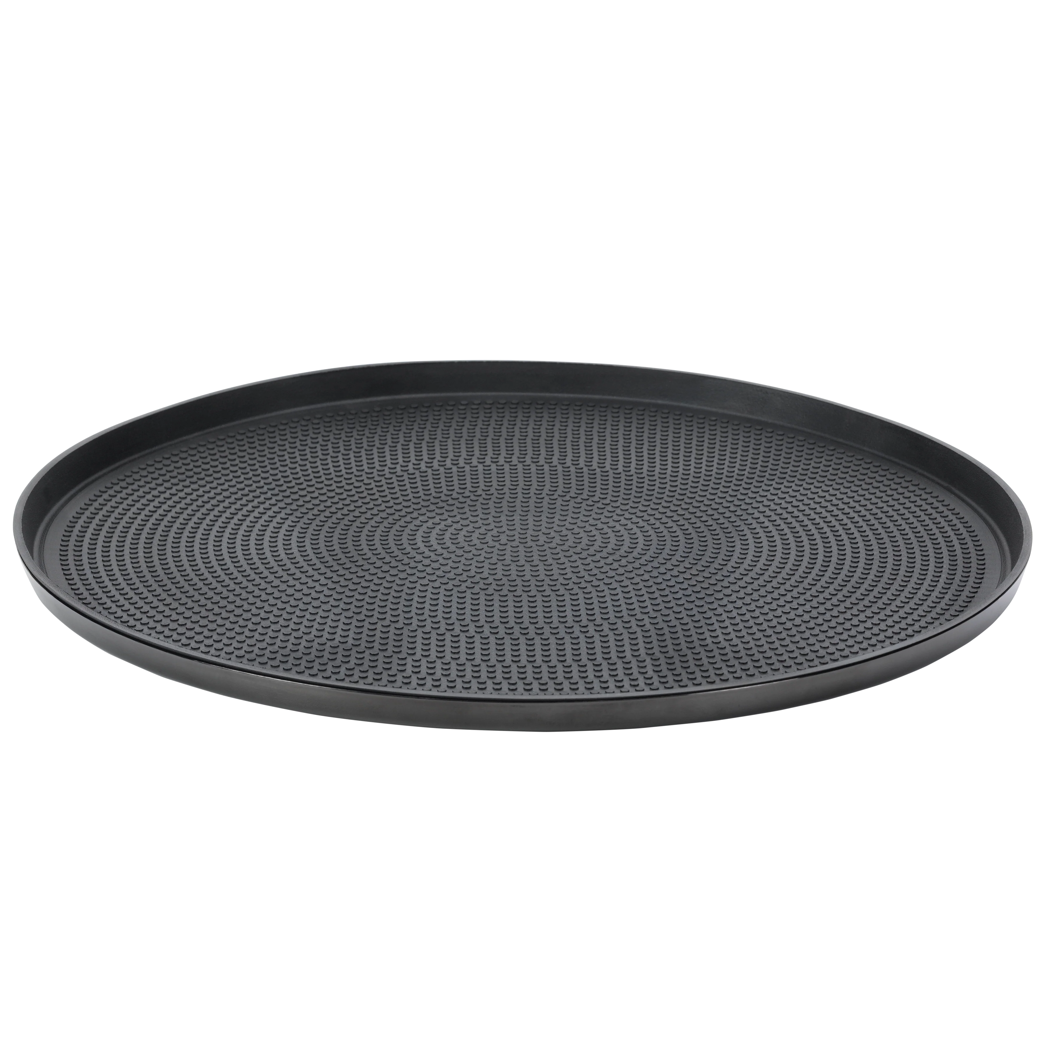 Modern Edge Large 14" Round Serving Tray in Black Onyx