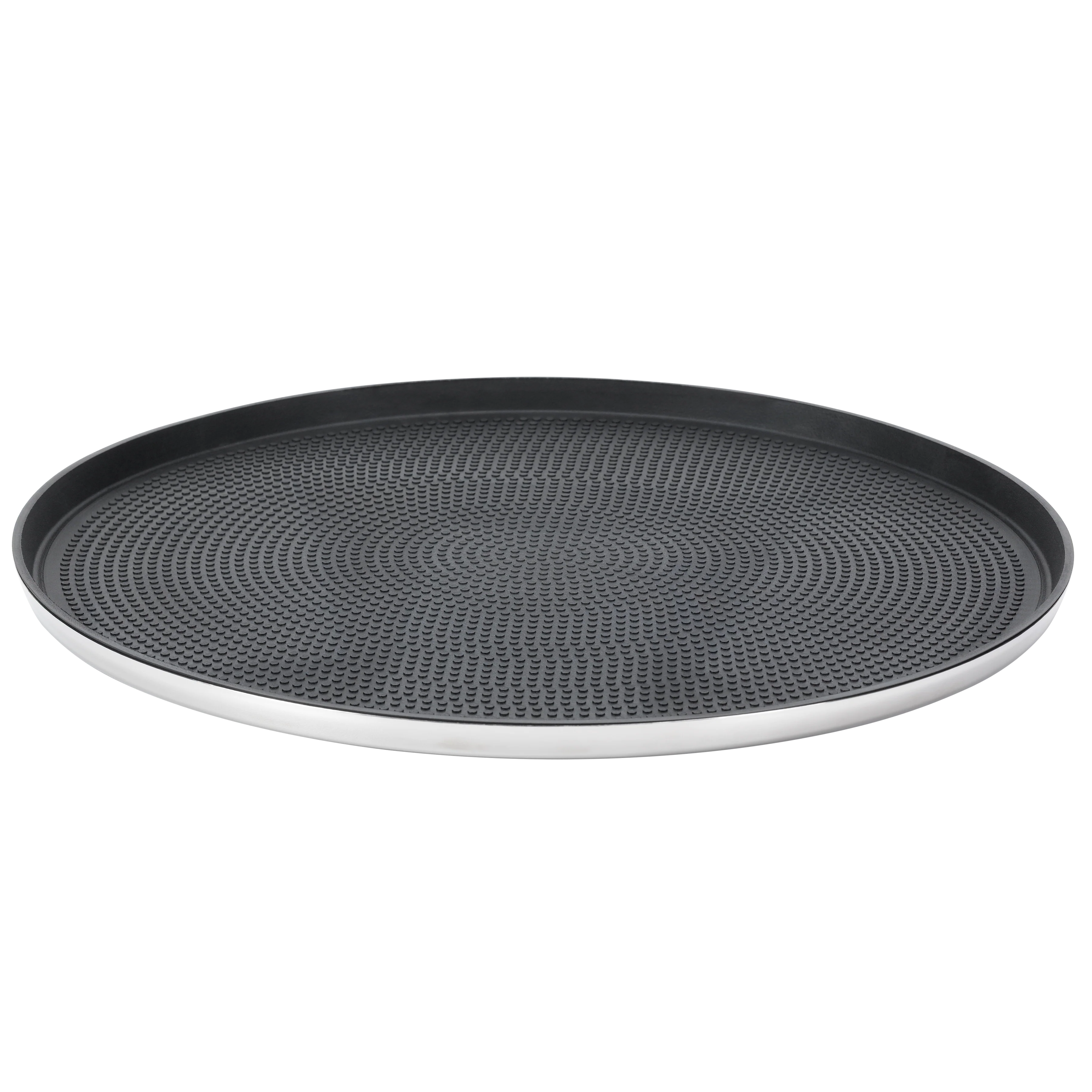 Modern Edge Large 14" Round Serving Tray in Polished Stainless