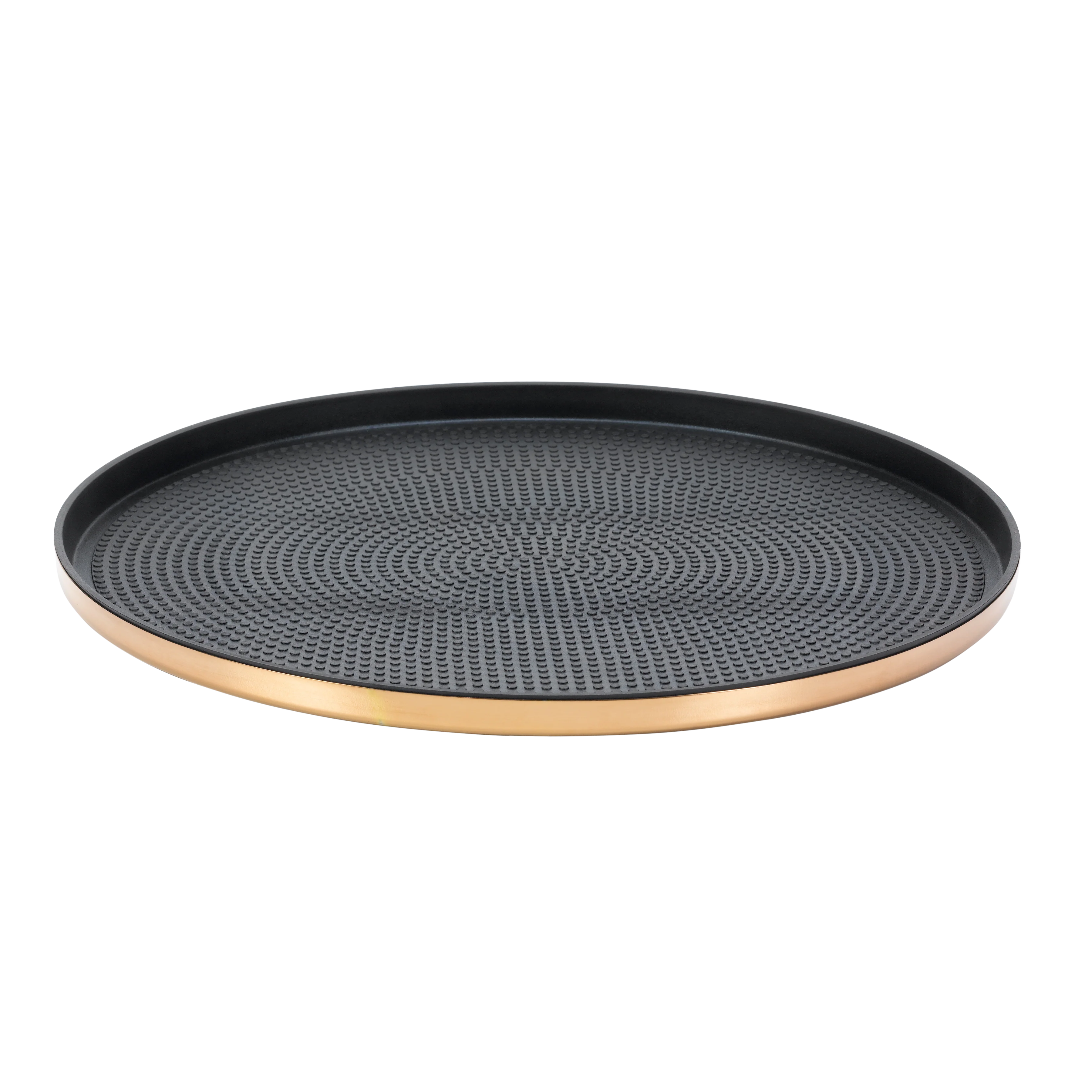 Modern Edge Medium 12" Round Serving Tray in Rose Gold