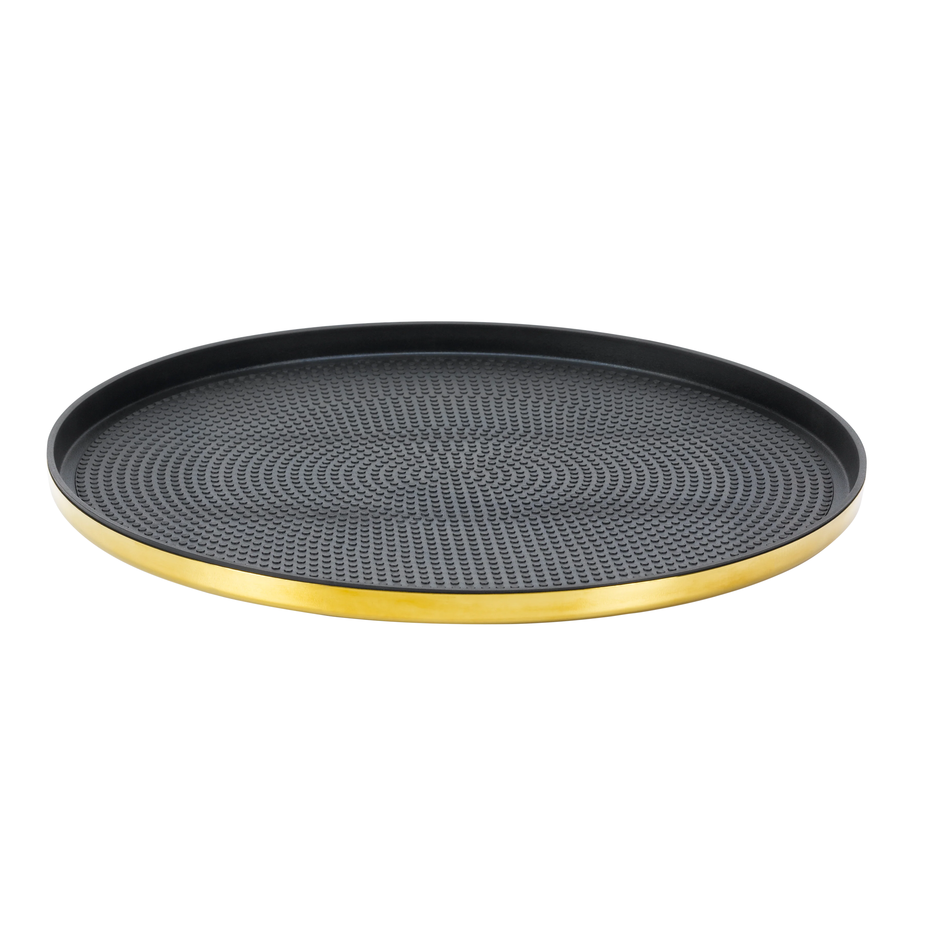 Modern Edge Medium 12" Round Serving Tray in Vintage Gold