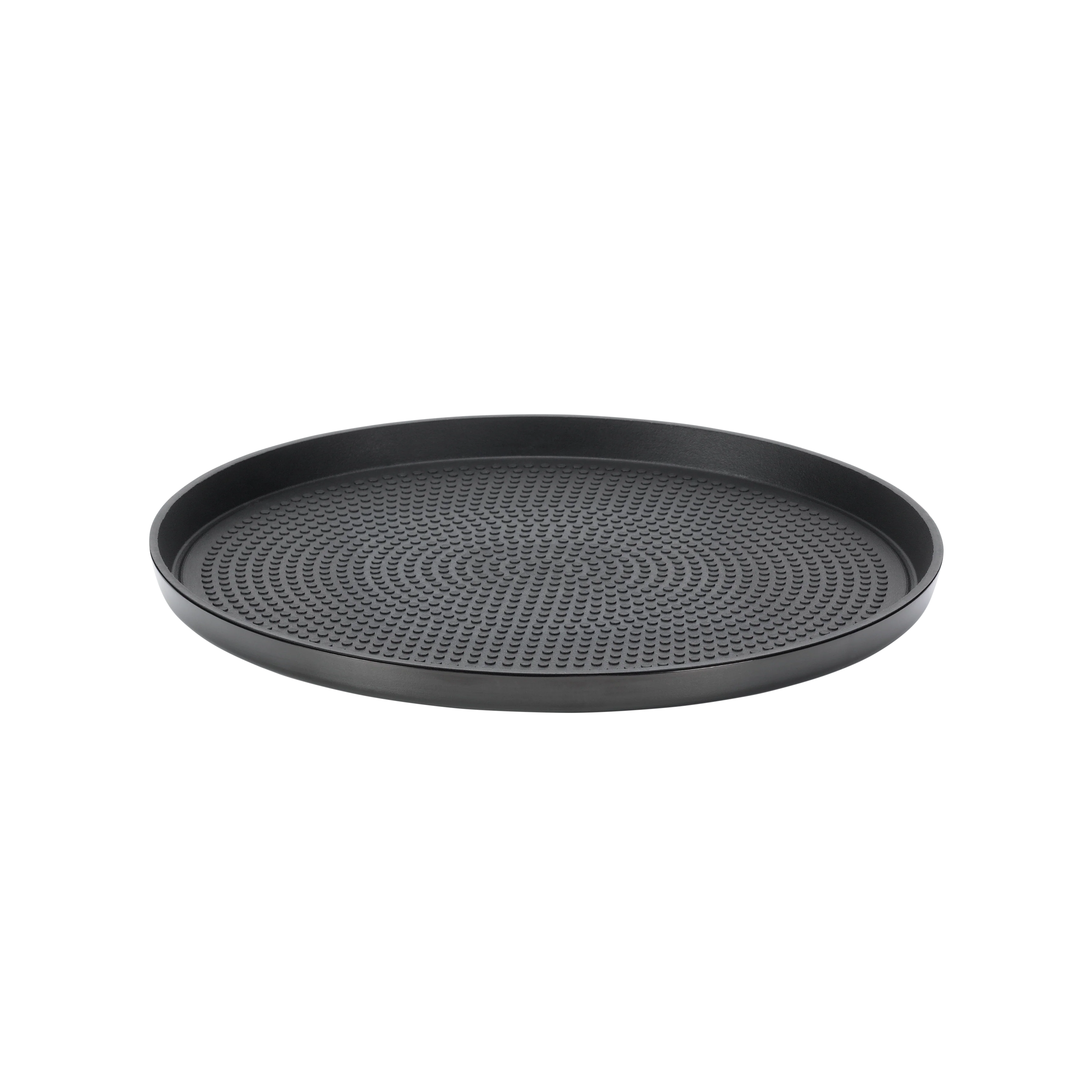 Modern Edge Small 9" Round Serving Tray in Black Onyx