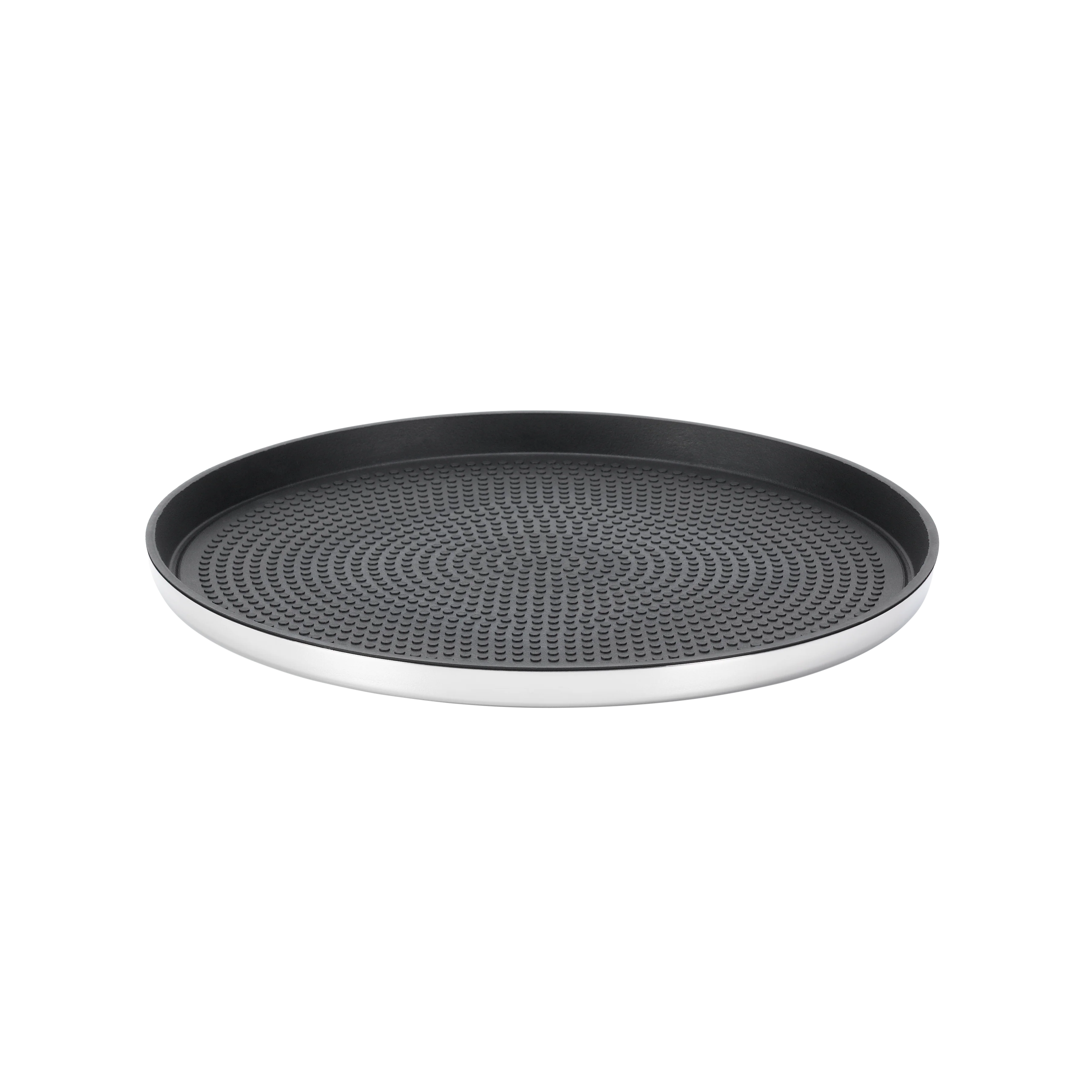 Modern Edge Small 9" Round Serving Tray in Polished Stainless