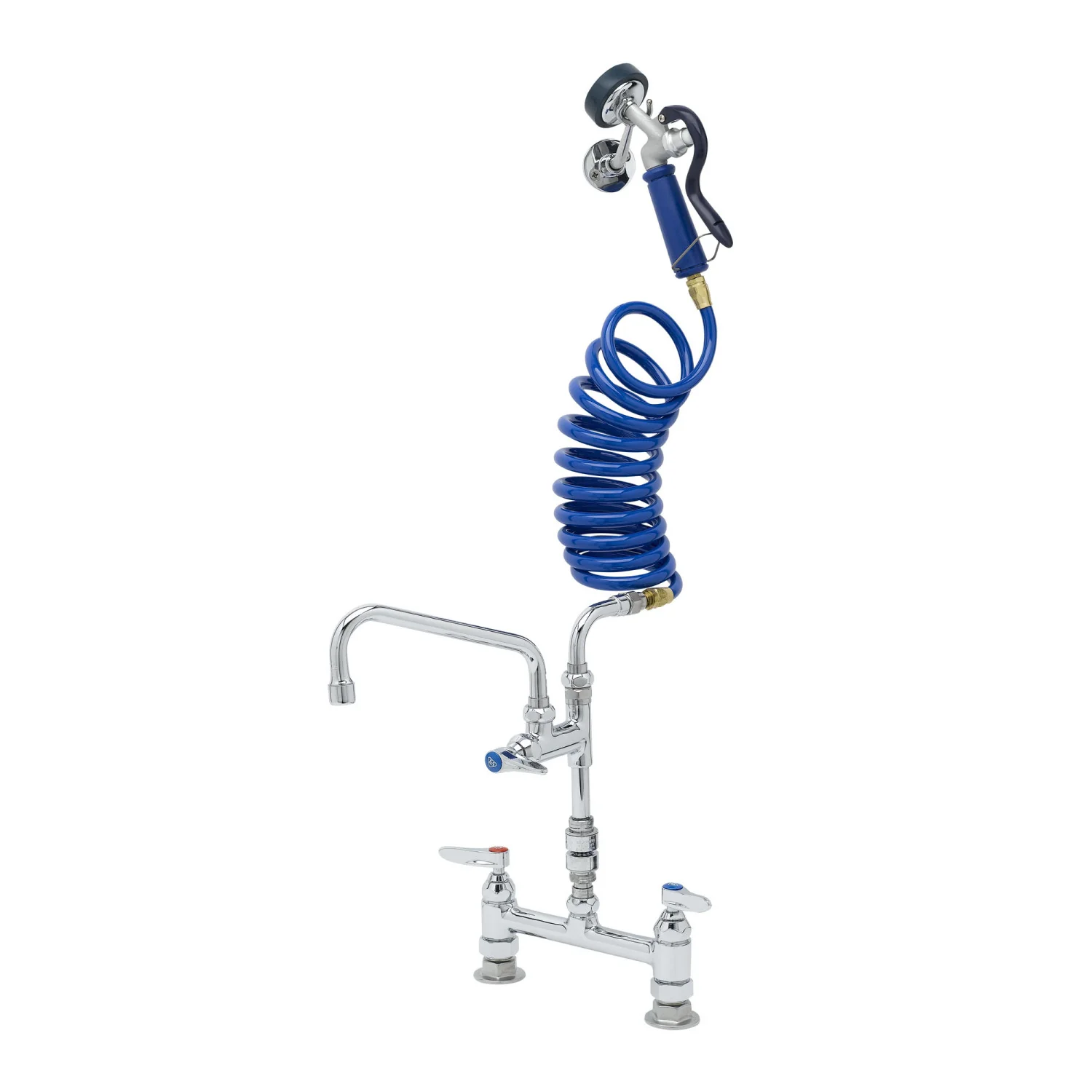 T&S Brass PG-8DSAV-08 8" Deck Mount Pet Grooming Faucet - 8" Add-On Nozzle & Aluminum Spray Valve
