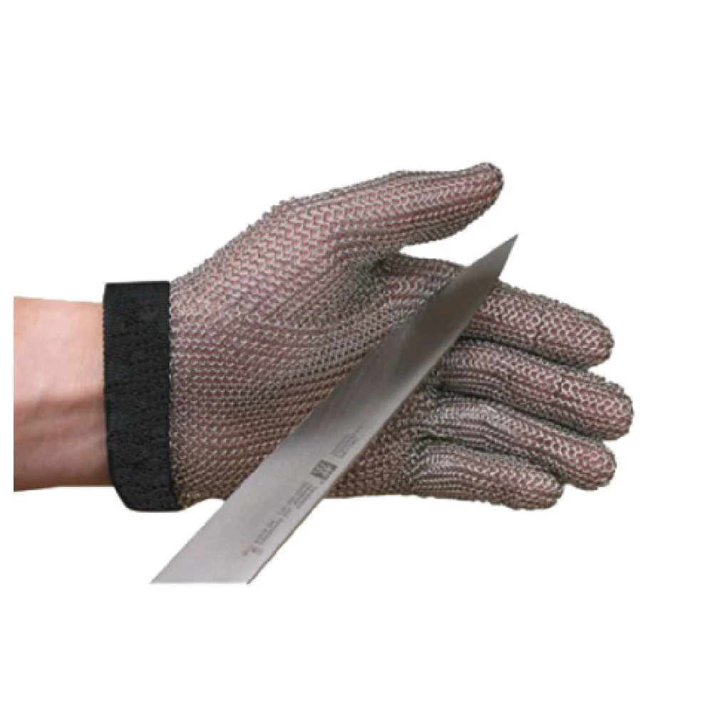Carlisle MGA515L Large Ambidextrous Cut Protection Glove Antimicrobial Wrist Strap Stainless Steel Mesh