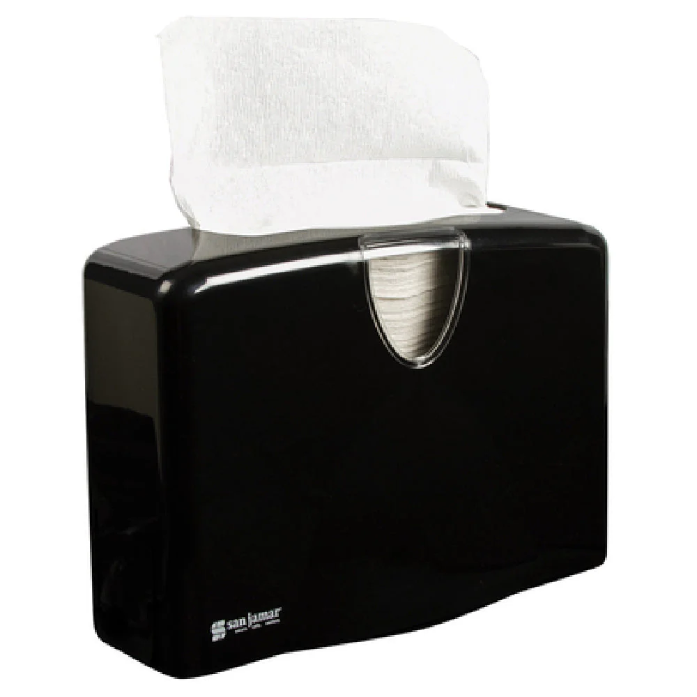 Carlisle T1740BK 12 Inch Towel Dispenser Manual Countertop Plastic Black
