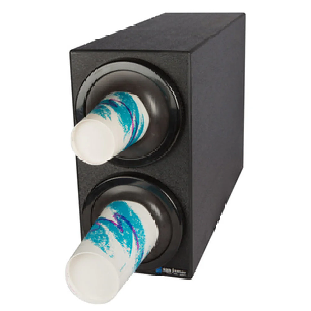 Carlisle C2902BK 7-3/4 Inch Cup Dispenser Cabinet Black NSF Polystyrene with EZ-Fit
