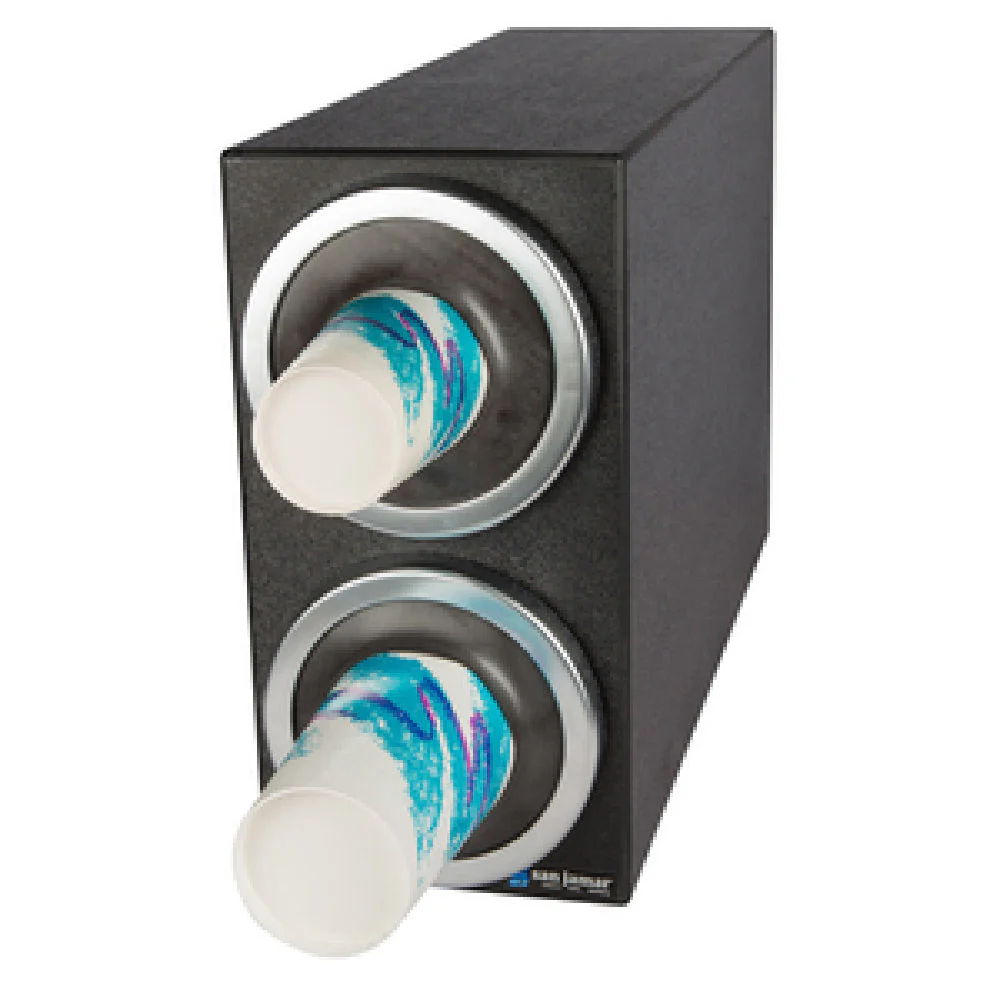Carlisle C2902 7-3/4 Inch Cup Dispenser Cabinet with EZ-Fit Black Polystyrene