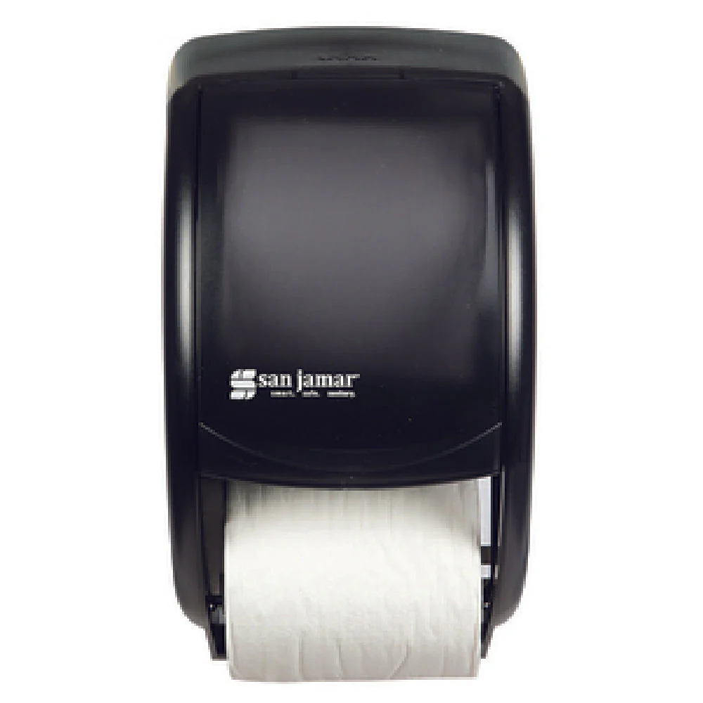 Carlisle R3500TBK 7-1/2 Inch Toilet Tissue Dispenser Break-Resistant Plastic Black
