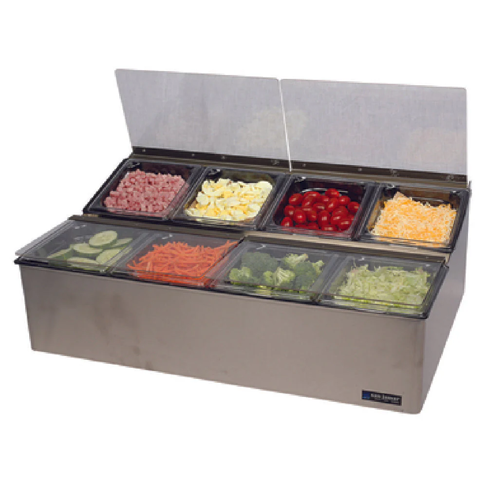 Carlisle FP9248FL 25 Inch Stainless Steel Food Prep Center with EZ-Chill Packs