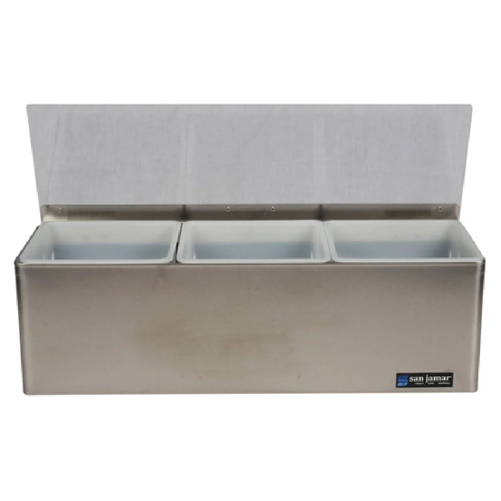 Carlisle B6183L 18 Inch Bar Condiment Holder with EZ-Chill Ice Packs Stainless Steel