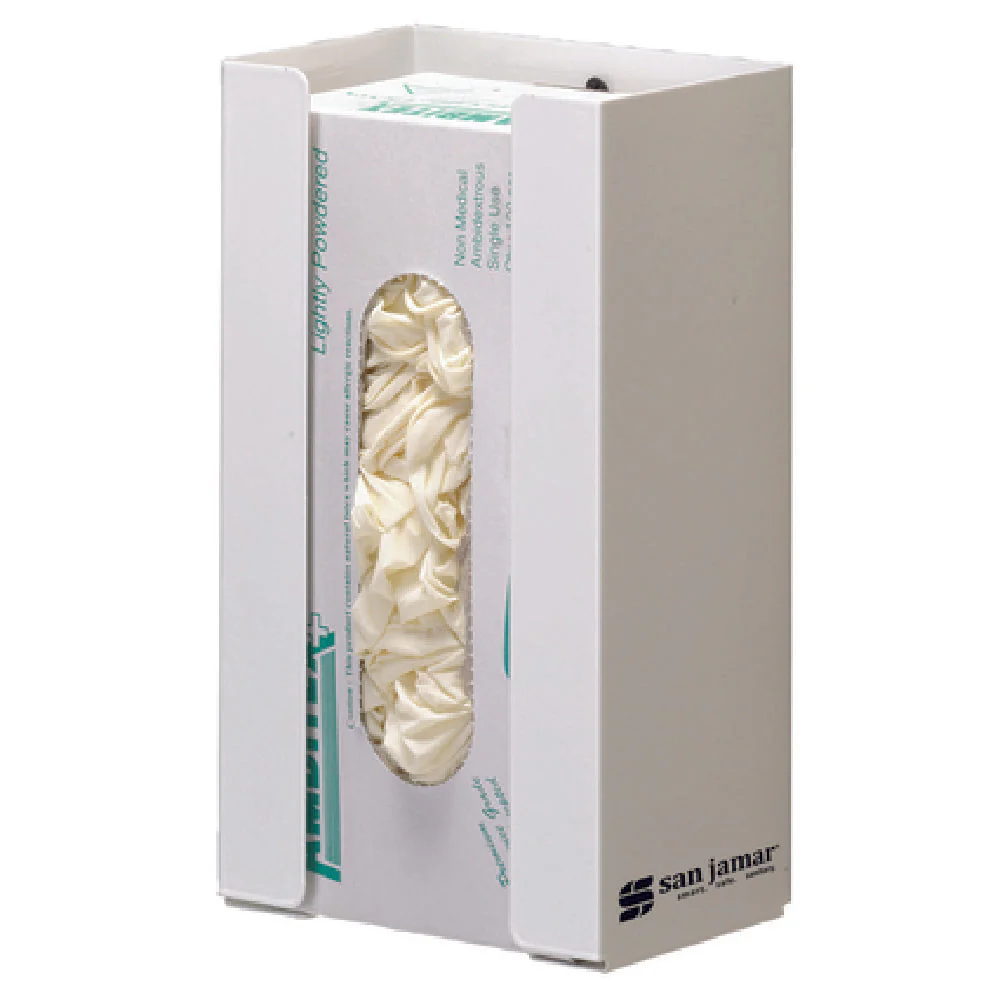 Carlisle G0802 6 Inch Disposable Glove Dispenser Steel White