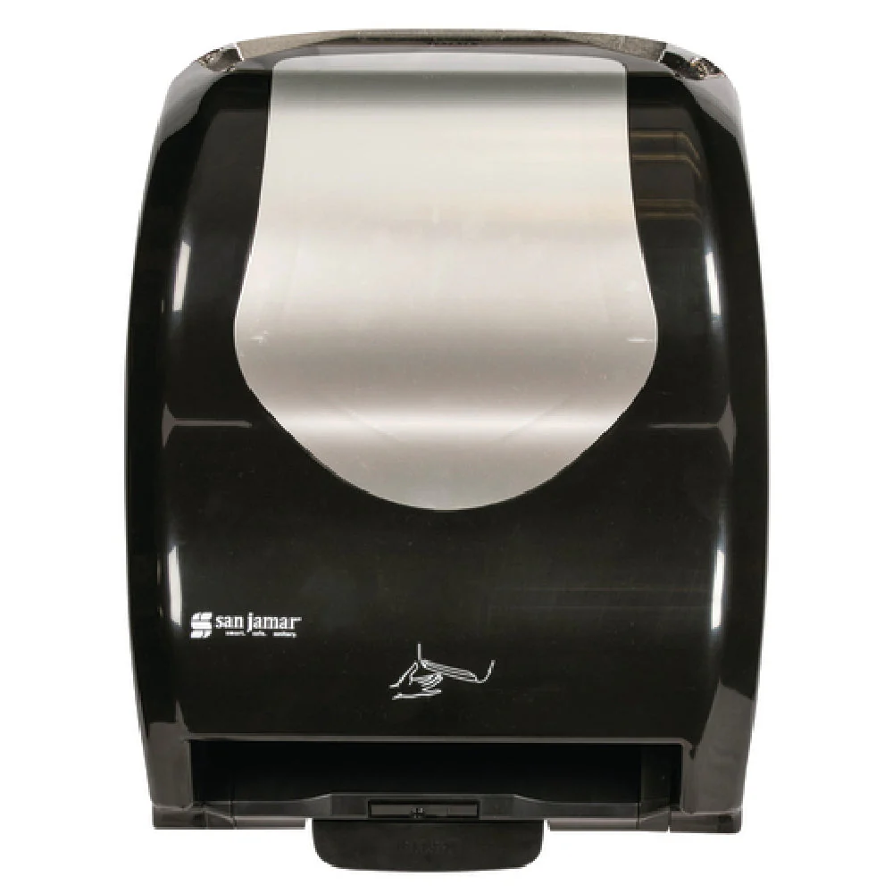 Carlisle T8370BKSS 13 Inch Touchless Wall Mounted Towel Dispenser Plastic Black