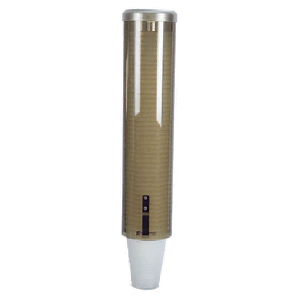 Carlisle C3260TBR 16 Inch Water Cup Dispenser Top Loading Self Adjusting Bronze Plastic