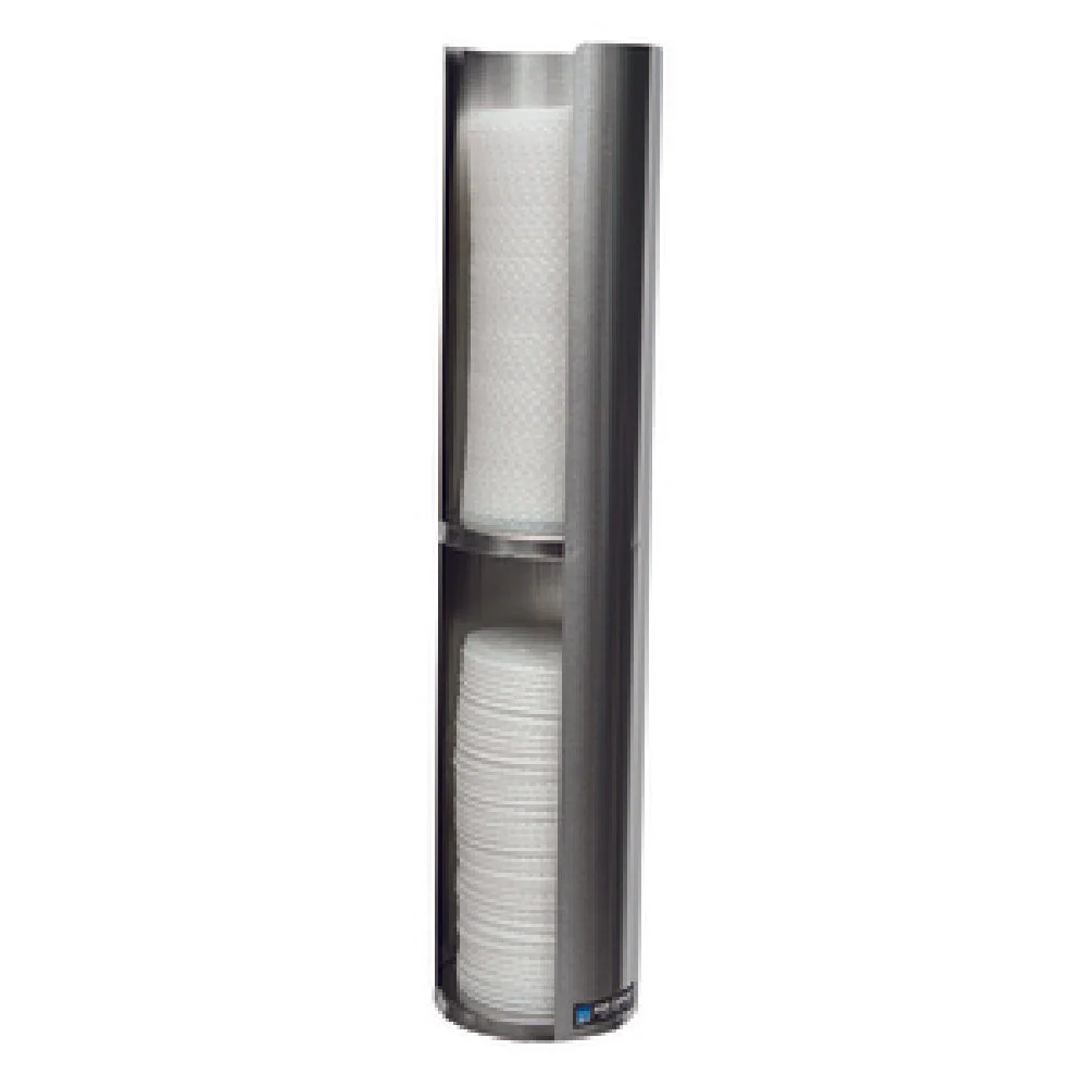 Carlisle L3502 23 Wide San Jamar Double Lid Dispenser Wall Mount Stainless Steel with Dual Sections