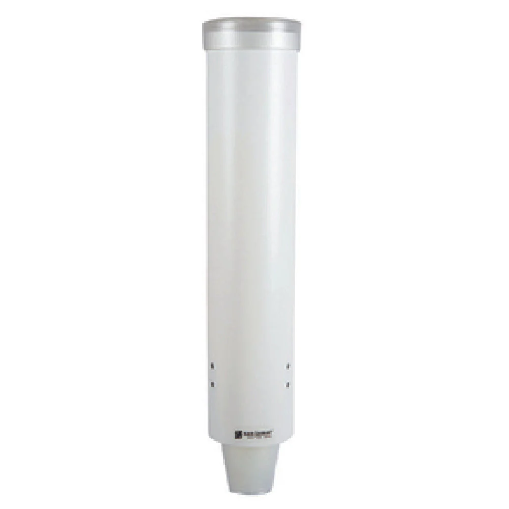 Carlisle C3165WH 16 Inch Water Cup Dispenser Medium Wall Mount Plastic White