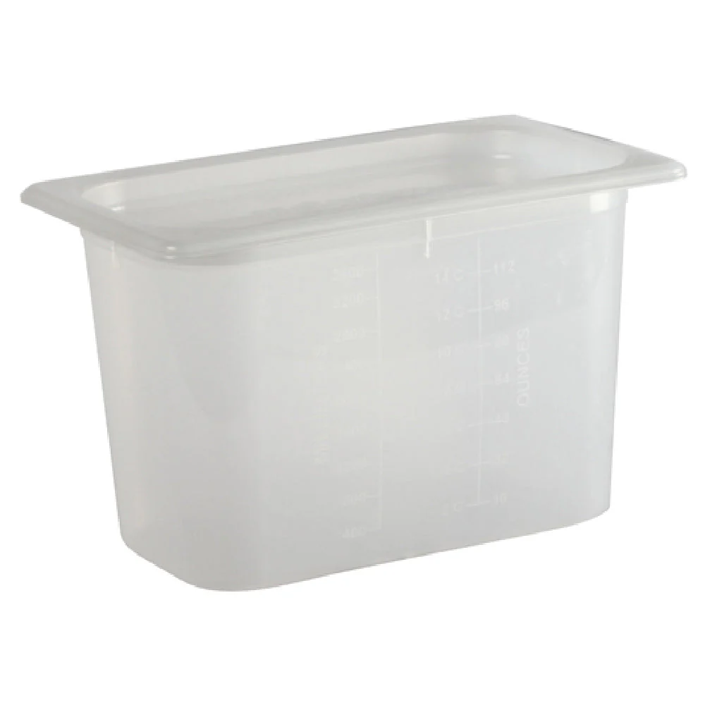 Carlisle MP14 4 Quart Food Pan with Lid Translucent Polypropylene Stackable
