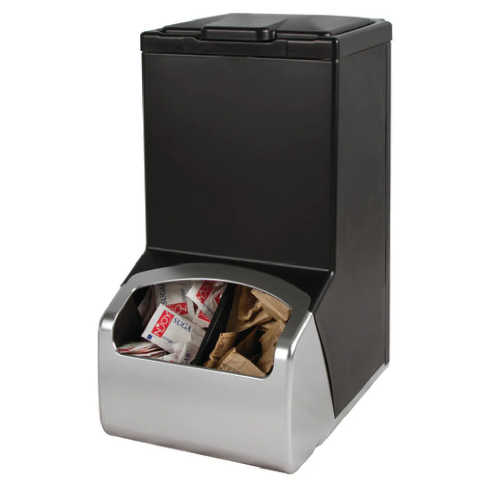 Carlisle MODBFD 8-15/16 Inch Bulk Dispenser Manual Black Plastic with Removable Divider