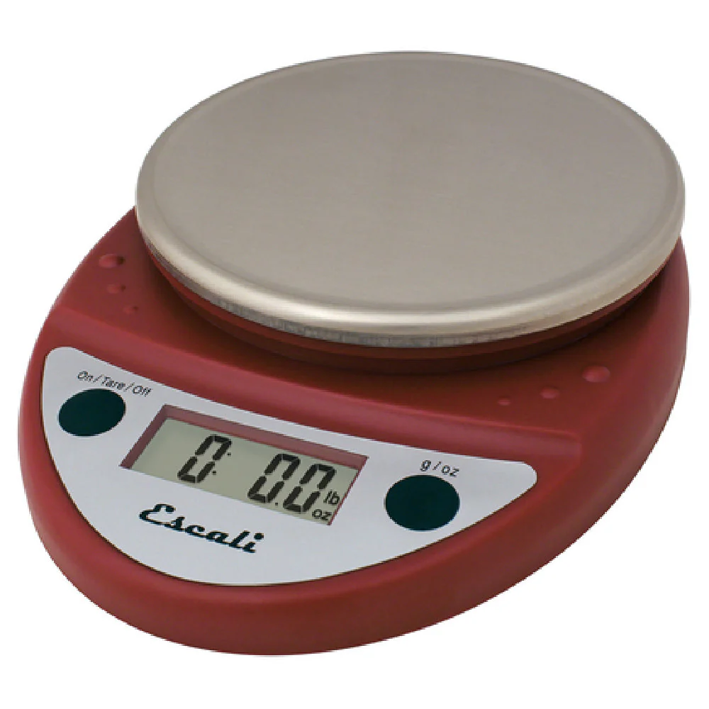 Carlisle SCDGP11RD 11 Lb Digital Scale Round Stainless Steel Portable Red
