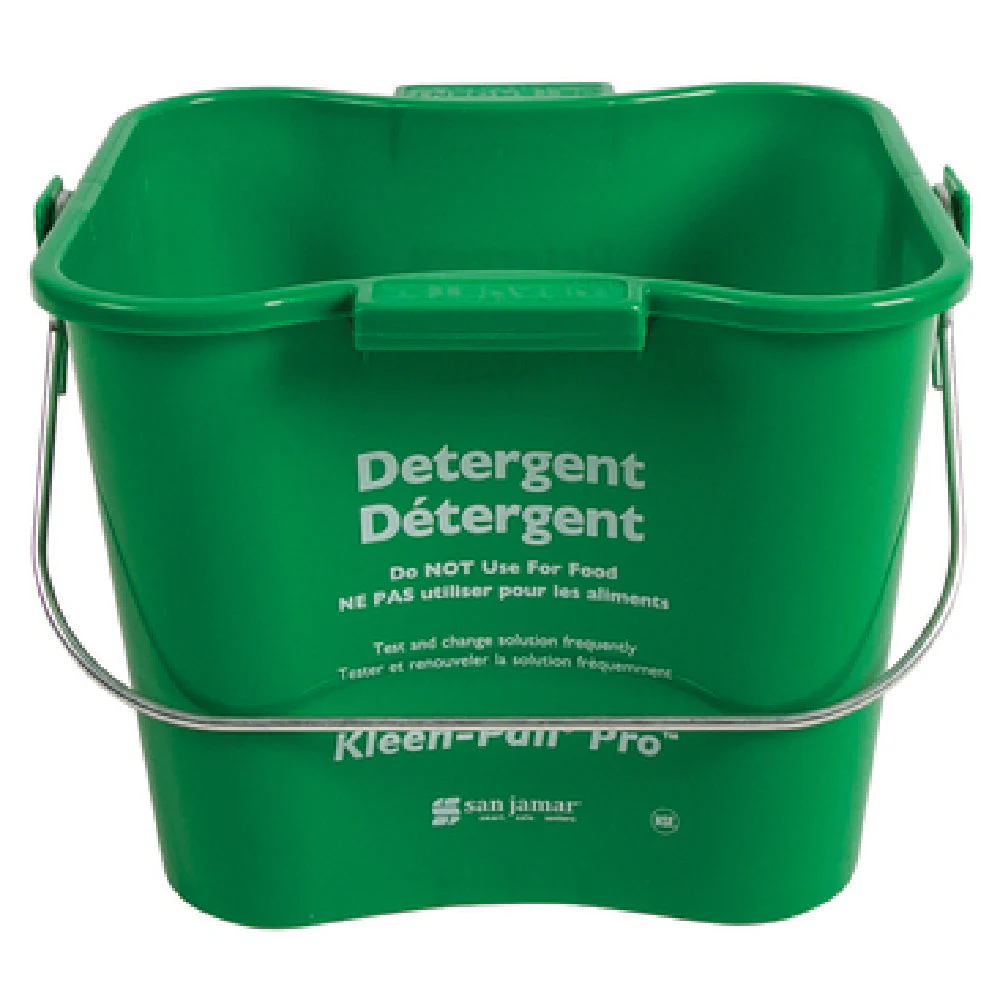 Carlisle KPP97GN 3 Quart Green Bucket Plastic Molded Handles Dishwasher Safe
