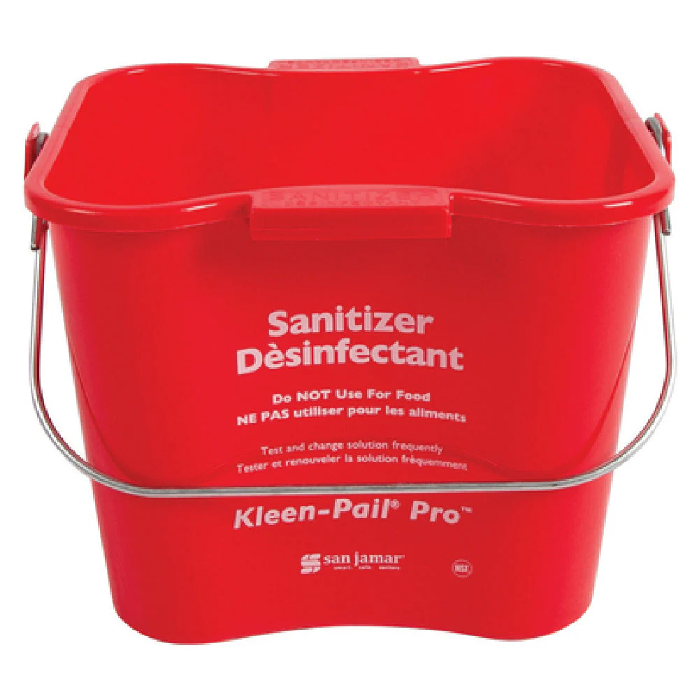 Carlisle KPP97RD 3 Qt. Bucket Plastic Red with Molded-in Handles