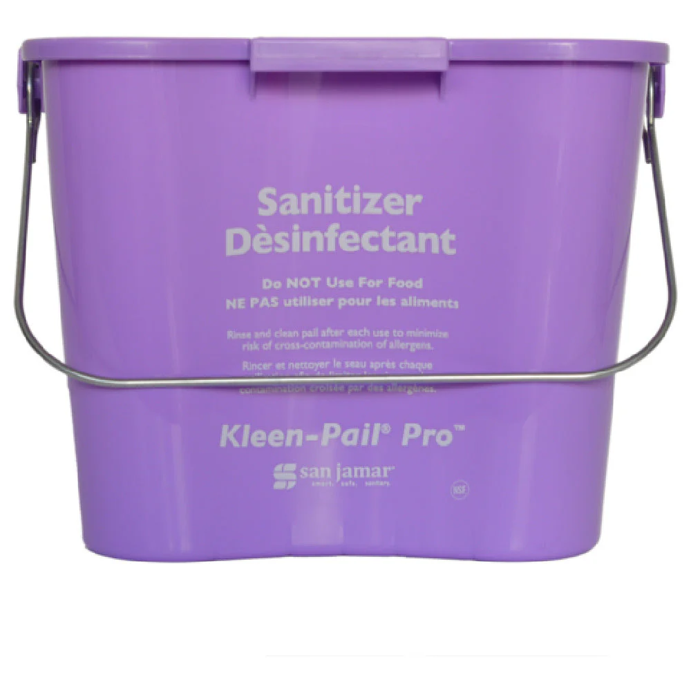 Carlisle KPP196PR 6 Quart Purple Bucket Molded and Drop Handles with Embossed Markings