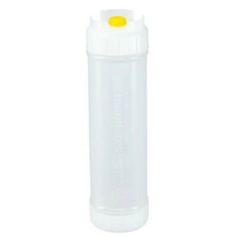 Carlisle 857320M 20 Oz Squeeze Bottle with Yellow Valve White Polyethylene