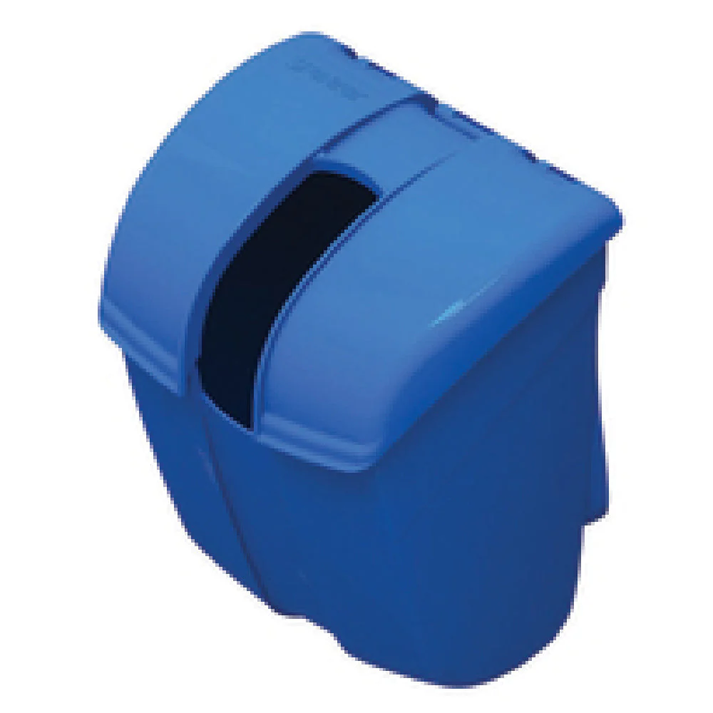 Carlisle SI2000 9-1/8 Inch Scoop Holder Plastic with Self-Closing Lid Blue