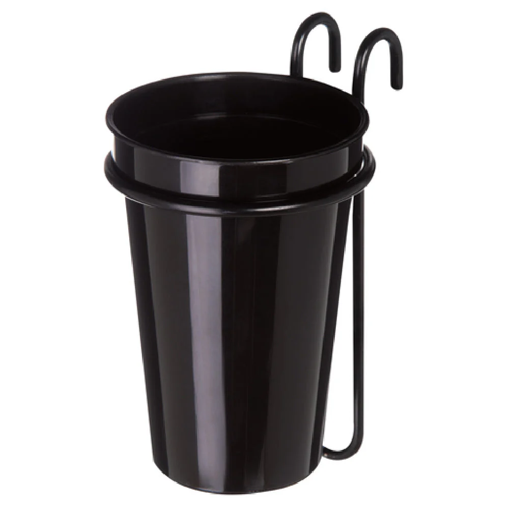 Carlisle C8500S 4-1/4 Inch Cup and Caddy Black Epoxy-Coated Steel Straw Holder